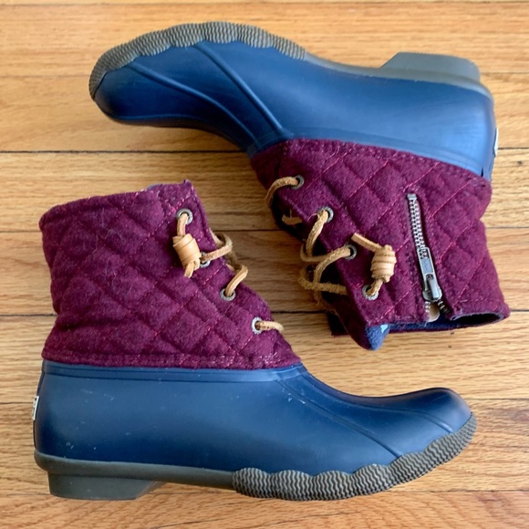 Sperry Shoes - Sperry navy + maroon boots